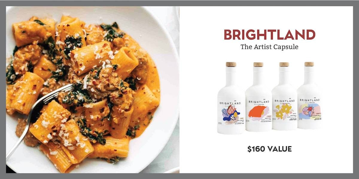 Brightland prize with Date Night Rigatoni.