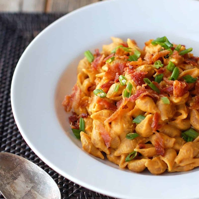 A picture of Healthy Bacon & Pumpkin Pasta