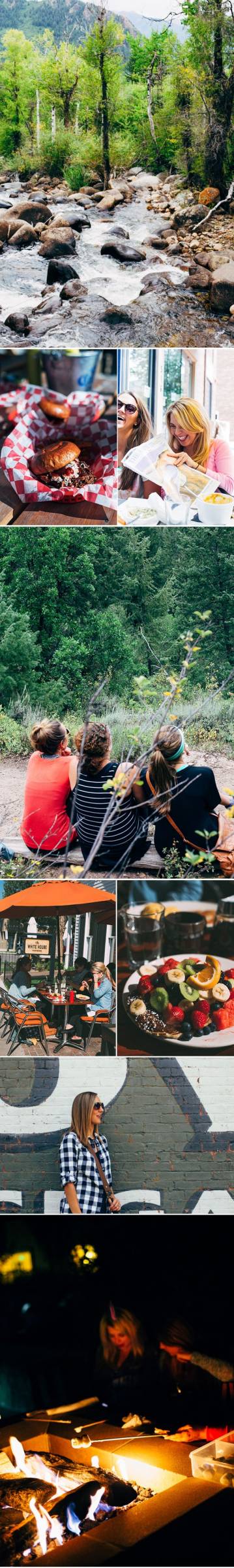 Collage of vacation images.