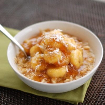A picture of Caramelized Banana and Fig Oatmeal