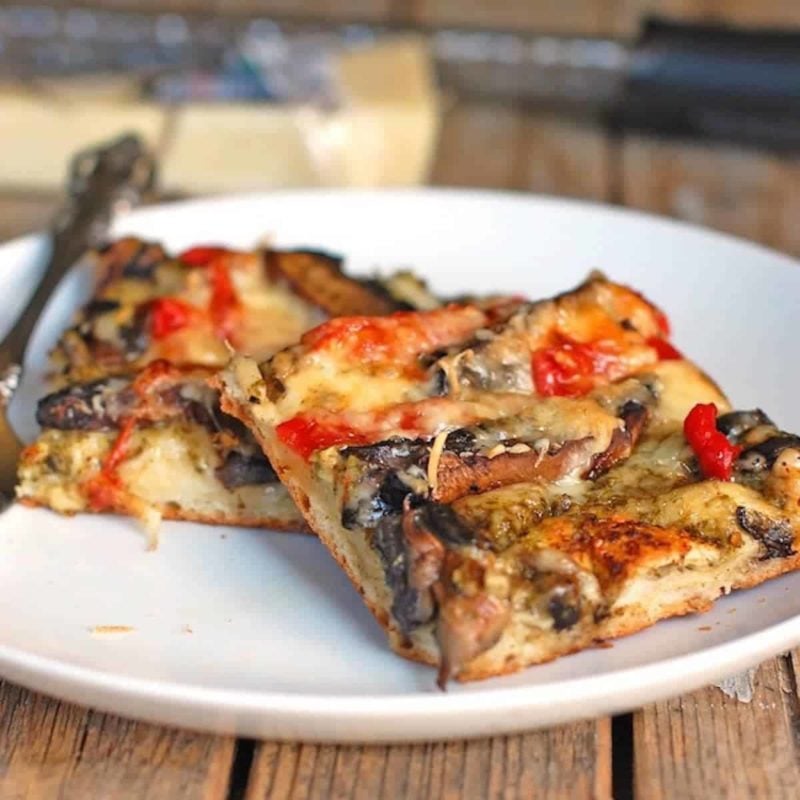 A picture of Portobello Red Pepper & Pesto Pizza